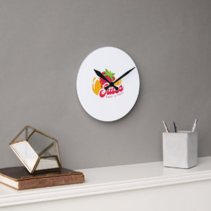 Horloge Ronde Illustration de typographie œuvre d'art