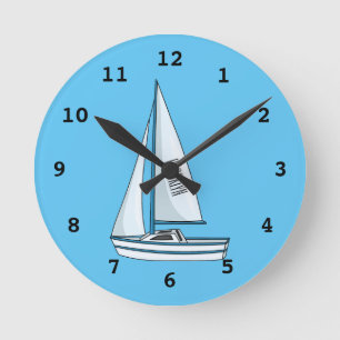 Horloge Ronde Illustration de voilier