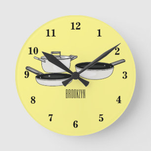 Horloge Ronde Illustration des jeux de cuisine