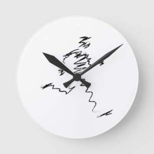 Horloge Ronde Illustration du cool du coureur