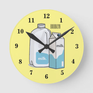 Horloge Ronde Illustration du lait