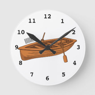 Horloge Ronde Illustration d'un bateau à roues