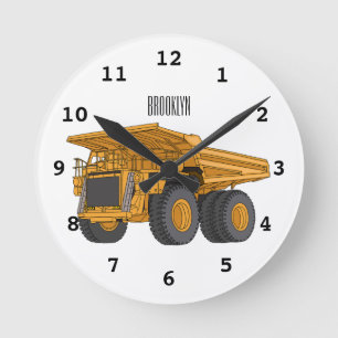 Horloge Ronde Illustration d'un camion à grande échelle