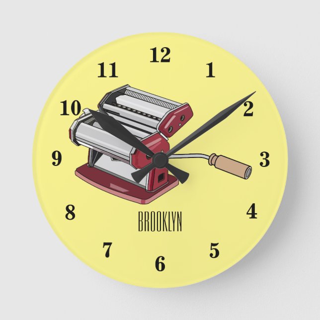 Horloge Ronde Illustration d'un fabricant de pâtes alimentaires (Recto)