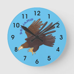 Horloge Ronde Illustration humoristique d'aigle royal