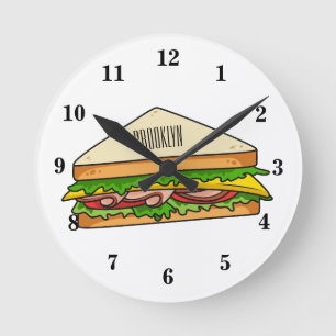 Horloge Ronde Illustration Sandwich