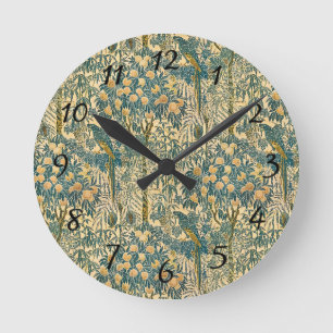 Horloge Ronde Illustration vintage de Walter Crane représentant