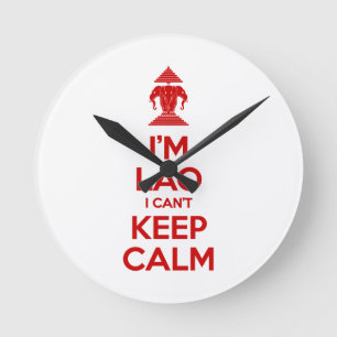 Horloge Ronde I'm Lao I Can't Keep Calm