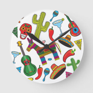 Horloge Ronde Images mexicaines de partie de fiesta