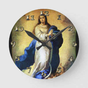 Horloge Ronde Immaculate Conception of Virgin Mary - Murillo