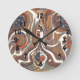 Horloge Ronde Impression d'art abstrait africain