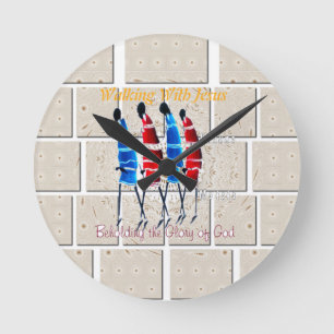 Horloge Ronde Impression d'art chrétien des Morans Masaï