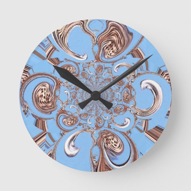 Horloge Ronde Impression d'art Kaleidoscope vintage (Recto)