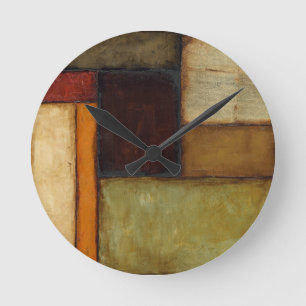 Horloge Ronde Impressionniste automnal par Jennifer Goldberger