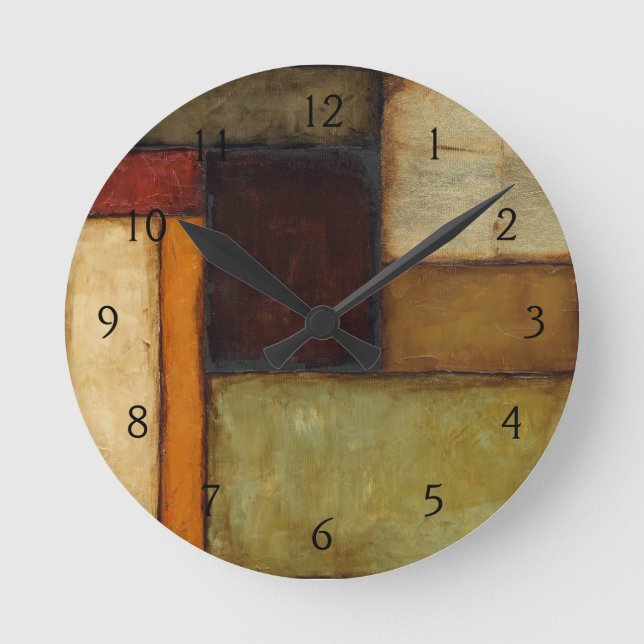 Horloge Ronde Impressionniste d'automne par Jennifer Goldberger (Recto)
