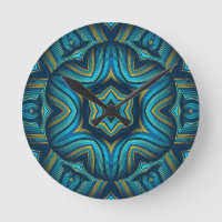 Incroyable art de mandala abstrait bleu et jaune