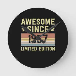 Horloge Ronde Incroyable depuis 1957 Rétro 65 Ans Anniversaire