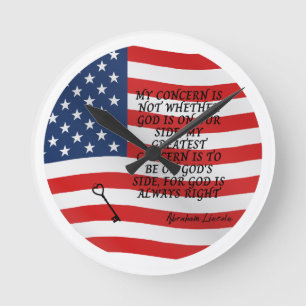 Horloge Ronde Indicateur de citation Abraham Lincoln