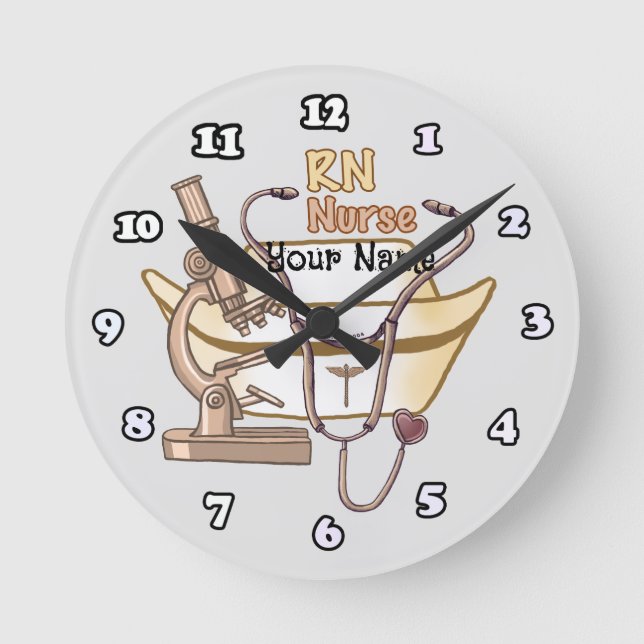 Horloge Ronde Infirmière Cool (Recto)