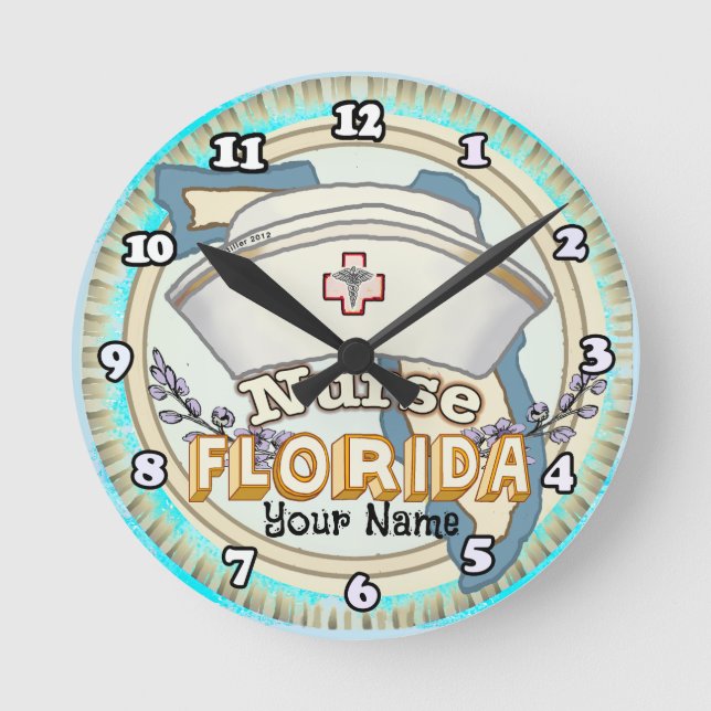 Horloge Ronde Infirmière de Floride (Recto)