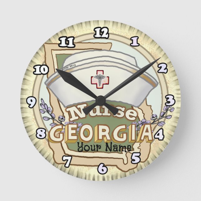 Horloge Ronde Infirmière de Géorgie (Recto)