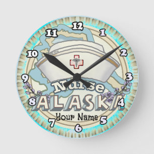 Horloge Ronde Infirmière de l'Alaska