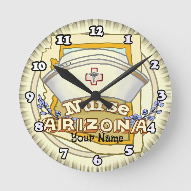Horloge Ronde Infirmière de l'Arizona (Recto)