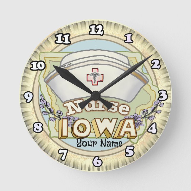 Horloge Ronde Infirmière de l'Iowa (Recto)