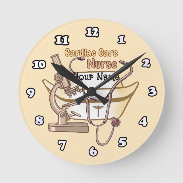 Horloge Ronde Infirmière de soins cardiaques cool (Recto)