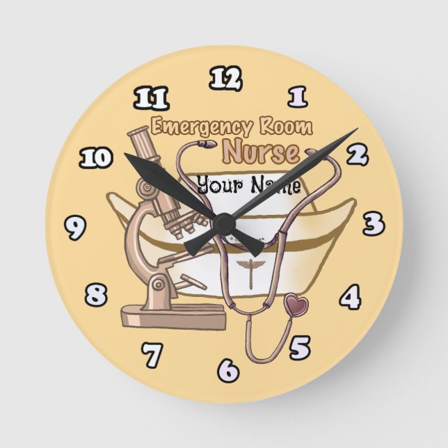 Horloge Ronde Infirmière des urgences  (Recto)