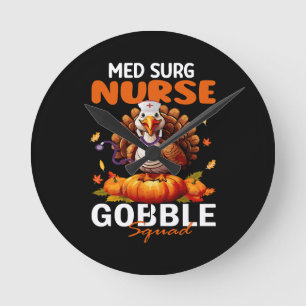 Horloge Ronde Infirmière Dindon Correspondant MED CHIR Équipe Ca