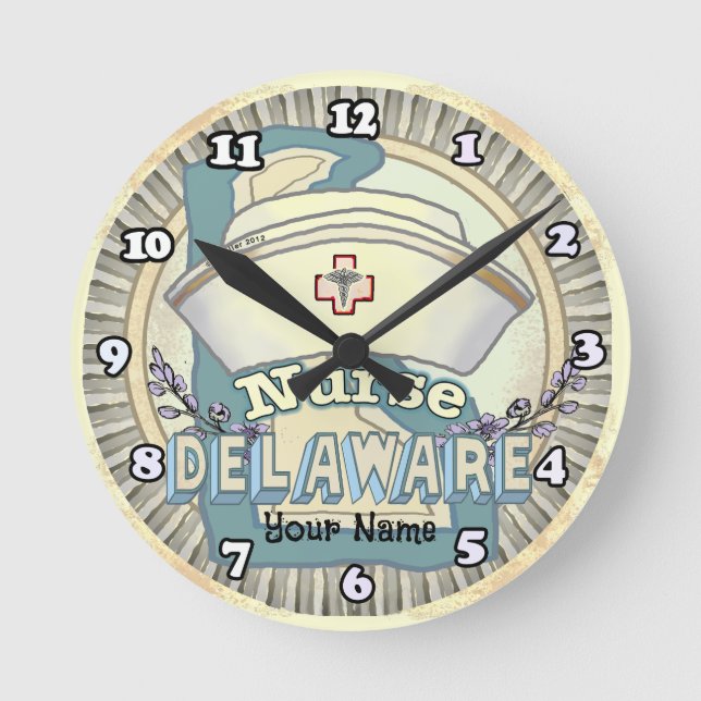 Horloge Ronde Infirmière du Delaware (Recto)