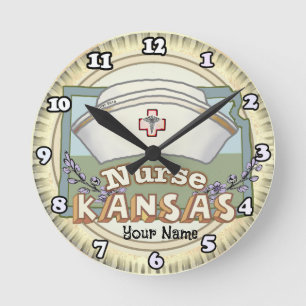 Horloge Ronde Infirmière du Kansas