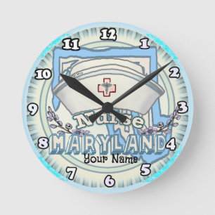 Horloge Ronde Infirmière du Maryland