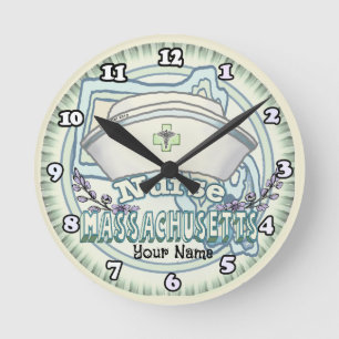 Horloge Ronde Infirmière du Massachusetts