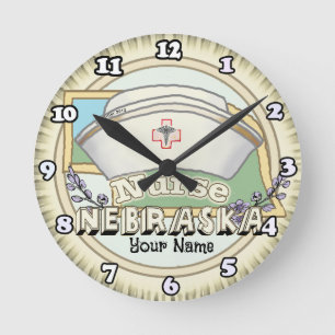 Horloge Ronde Infirmière du Nebraska