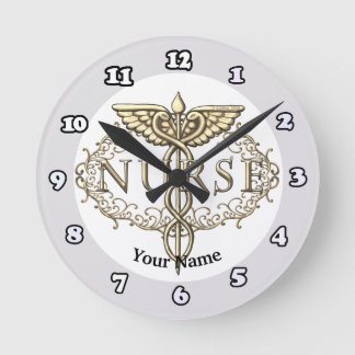 Horloge Ronde Infirmière en cuivre