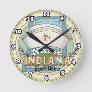 Horloge Ronde Infirmière Indiana