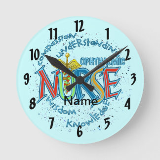 Horloge Ronde Infirmière ophtalmique Motto soins infirmiers pers