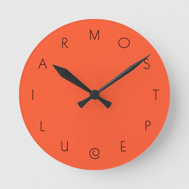 Horloge Ronde Inhabituel Les plus particuliers Rouge Orange Gran (Recto)