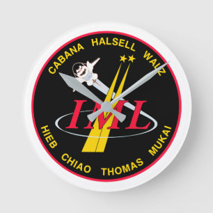 Horloge Ronde Insigne de mission STS-65