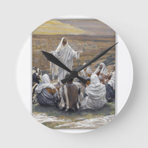 Horloge Ronde Inspirationnel Jésus Bible Foi Espoir Amour
