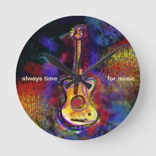 Horloge Ronde instrument de guitare