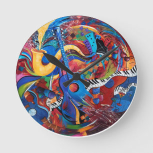 Horloge Ronde Instruments de musique d'horloge murale de musique