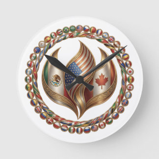 Horloge Ronde International Unity Flame with World Flags Emblem 