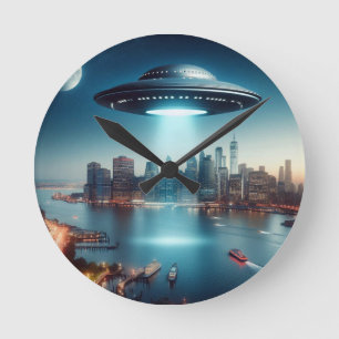 Horloge Ronde Invasion d'ovnis à New York