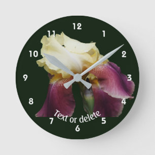Horloge Ronde Iris barbu fléchi personnalisé
