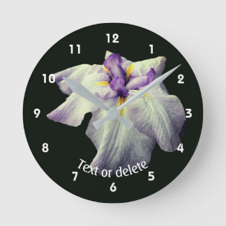 Horloge Ronde Iris Japonais Personnalisé