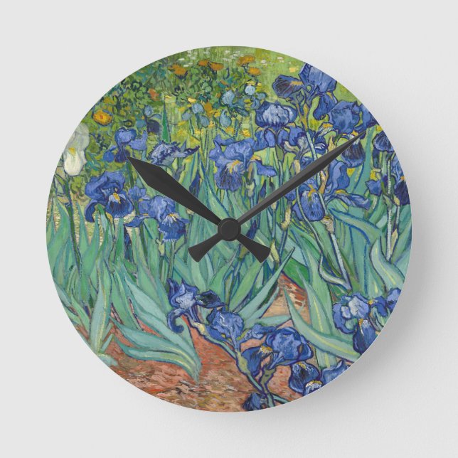 Horloge Ronde Irises by Van Gogh (Recto)