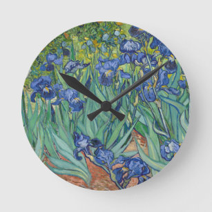 Horloge Ronde Irises par Van Gogh